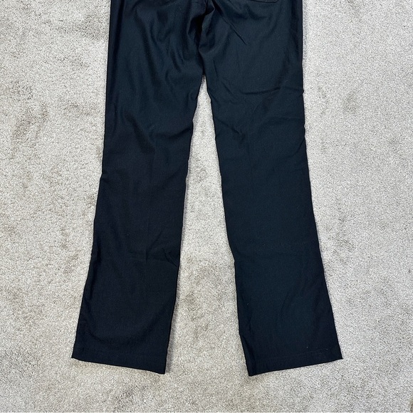 Prana Halle II Pants Mid Rise Hem Roll Up UPF 50+ Outdoor Hiking in Black 4 Tall - Picture 7 of 16